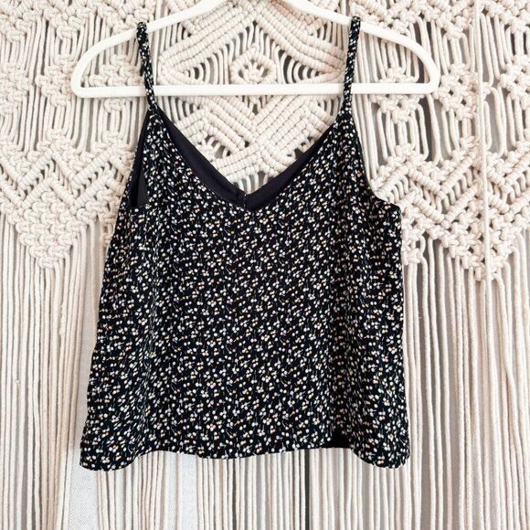 Madewell Button-Down Cami Top – Size 2, Playground Posies Print, True Black - Picture 4 of 5